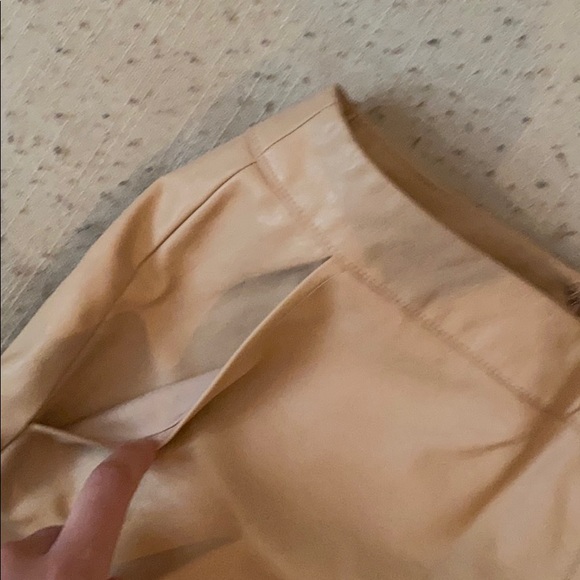 leather peach skirt - Picture 2 of 4